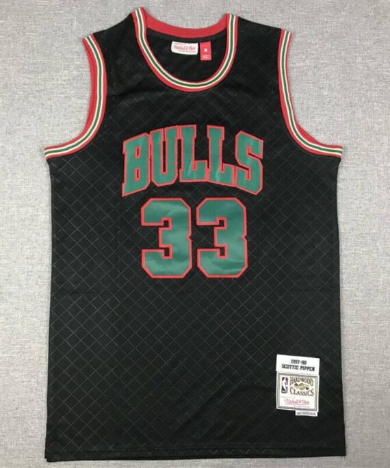 Scottie Pippen Basketball Jersey #33 Chicago Bulls Classic Edition Black