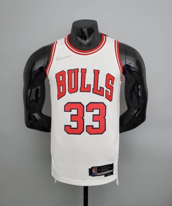 Scottie Pippen Basketball Jersey #33 Chicago Bulls 75th Anniversary Edition White