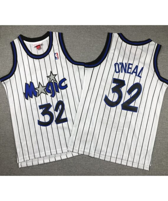 Shaquille O'Neal Basketball #32 Jersey Orlando Magic Classic Edition White Child
