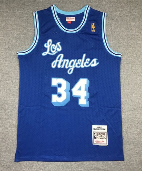 Shaquille O'Neal Basketball #34 Jersey Los Angeles Lakers Blue
