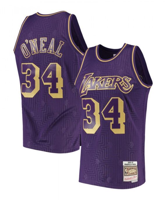 Shaquille O'Neal Basketball #34 Jersey Los Angeles Lakers Purple Limited Edition