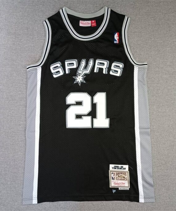 Tim Duncan Basketball Jersey#21 San Antonio Spurs Black