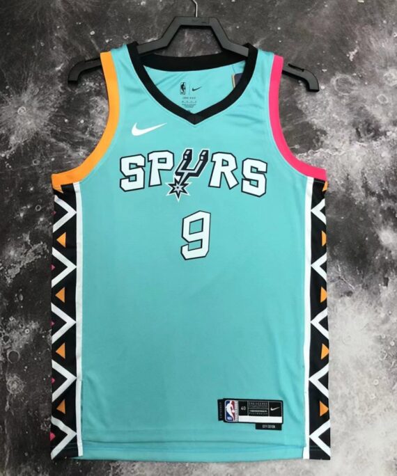 Tony Parker Basketball Jersey#9 San Antonio Spurs 2023 Green City Edition