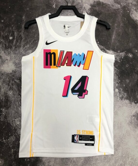Tyler Herro Basketball Jersey#14 Miami Heat 2023 White City Edition