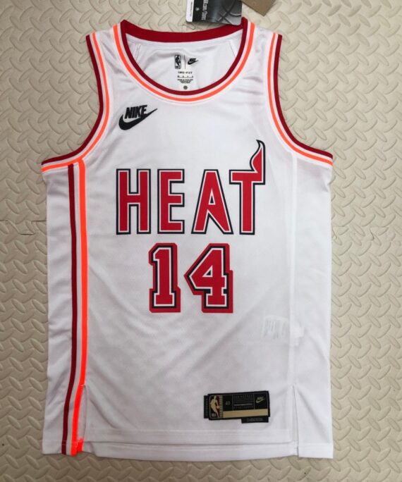 Tyler Herro Basketball Jersey#14 Miami Heat 2023 White Classic Edition