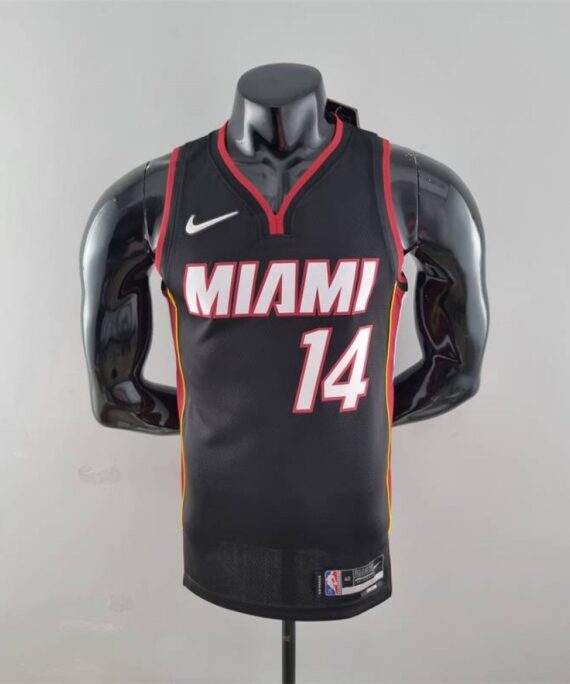 Tyler Herro Basketball Jersey #14 Miami Heat 75th Anniversary Edition Black