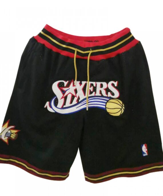 Philadelphia 76ers Black Just Don Shorts