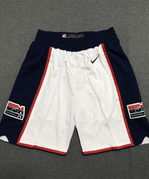 USA 1992 Dream Team Olympic Edition Barcelona White Shorts