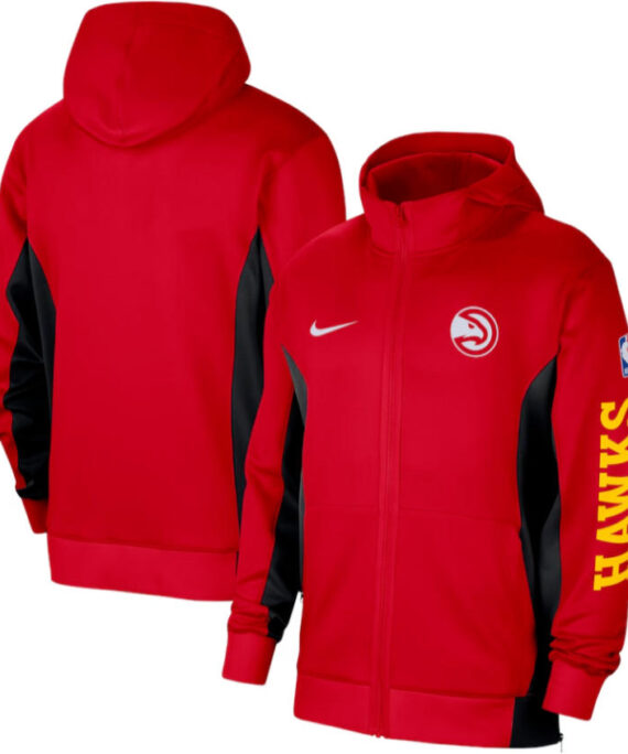 Atlanta Hawks Jacket With Hood Red 2025