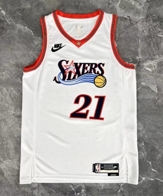 Joel Embiid #21 Philadelphia 76ers 2026 White Basketball Jersey