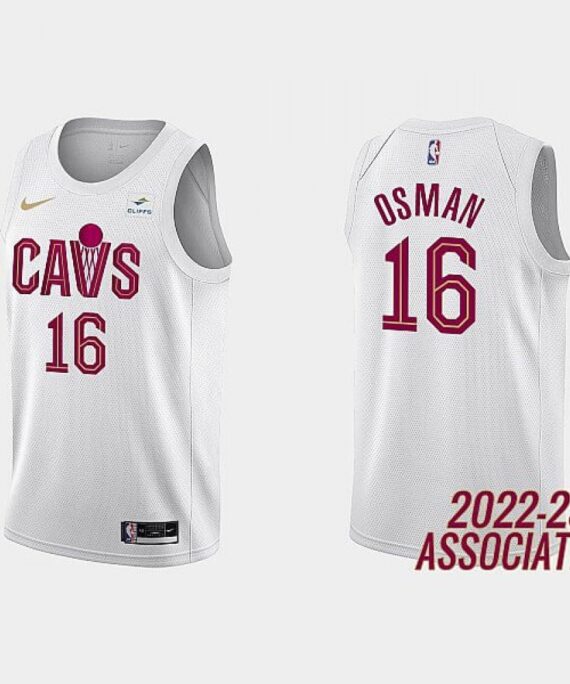 Cedi Osman Basketball Jersey #16 Cleveland Cavaliers 2023 White