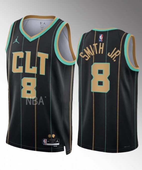 Dennis Smith Jr. Basketball Jersey #8 Charlotte Hornets 2022-23 City Edition Black