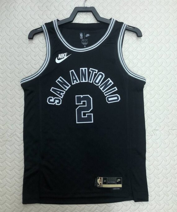 Kawhi Leonard Basketball Jersey #2 San Antonio Spurs 2023 Black Classic Edition