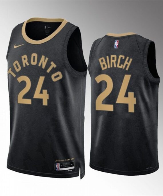 Khem Birch Basketball Jersey #24 Toronto Raptors 2023 Black City Edition