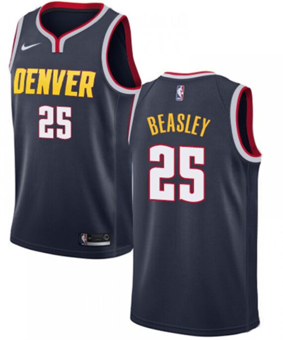 Malik Beasley Basketball Jersey #25 Denver Nuggets Dark Blue