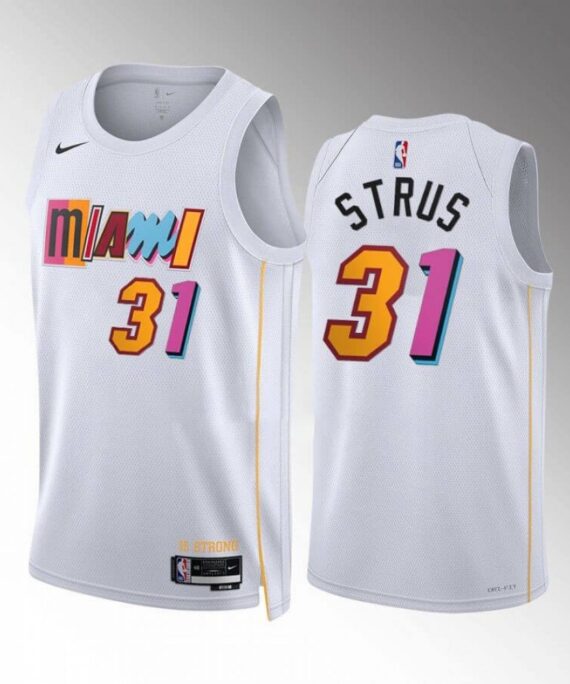 Max Strus Basketball Jersey #31 Miami Heat 22/23 White City Edition