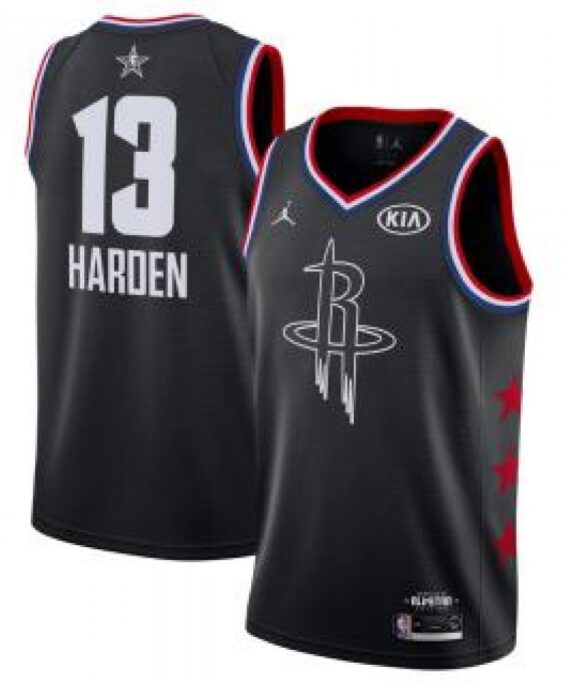James Harden Basketball #13 Jersey Houston Rockets 2019 All Star Black