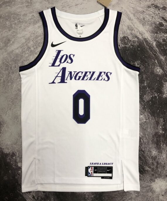 Russell Westbrook Basketball Jersey#0 Los Angeles Lakers 2023 White City Edition