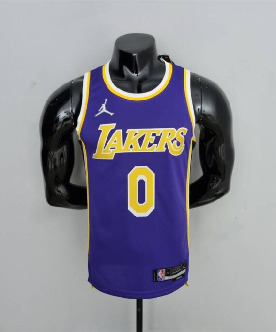 Russell Westbrook Basketball Jersey #0 Los Angeles Lakers Jordan 75th Anniversary Edition Purple