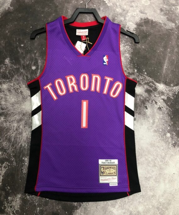 Tracy McGrady Basketball Jersey#1 Toronto Raptors 2000 Purple Classic Edition