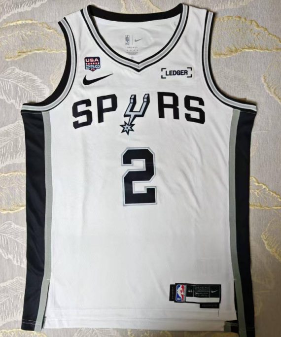 Dylan Harper Basketball Jersey #2 San Antonio Spurs 2026 White Finals Edition