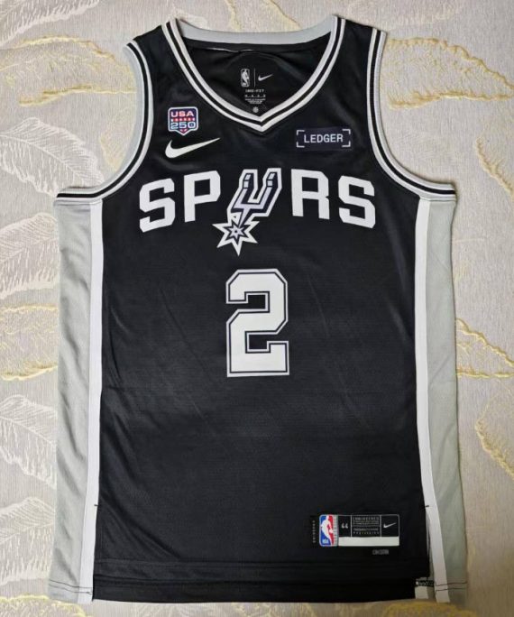 Dylan Harper Basketball Jersey #2 San Antonio Spurs 2026 Black Finals Edition